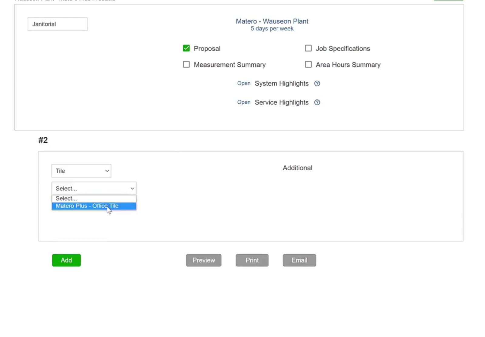 The Select list offers only this customer’s bids in the chosen module.