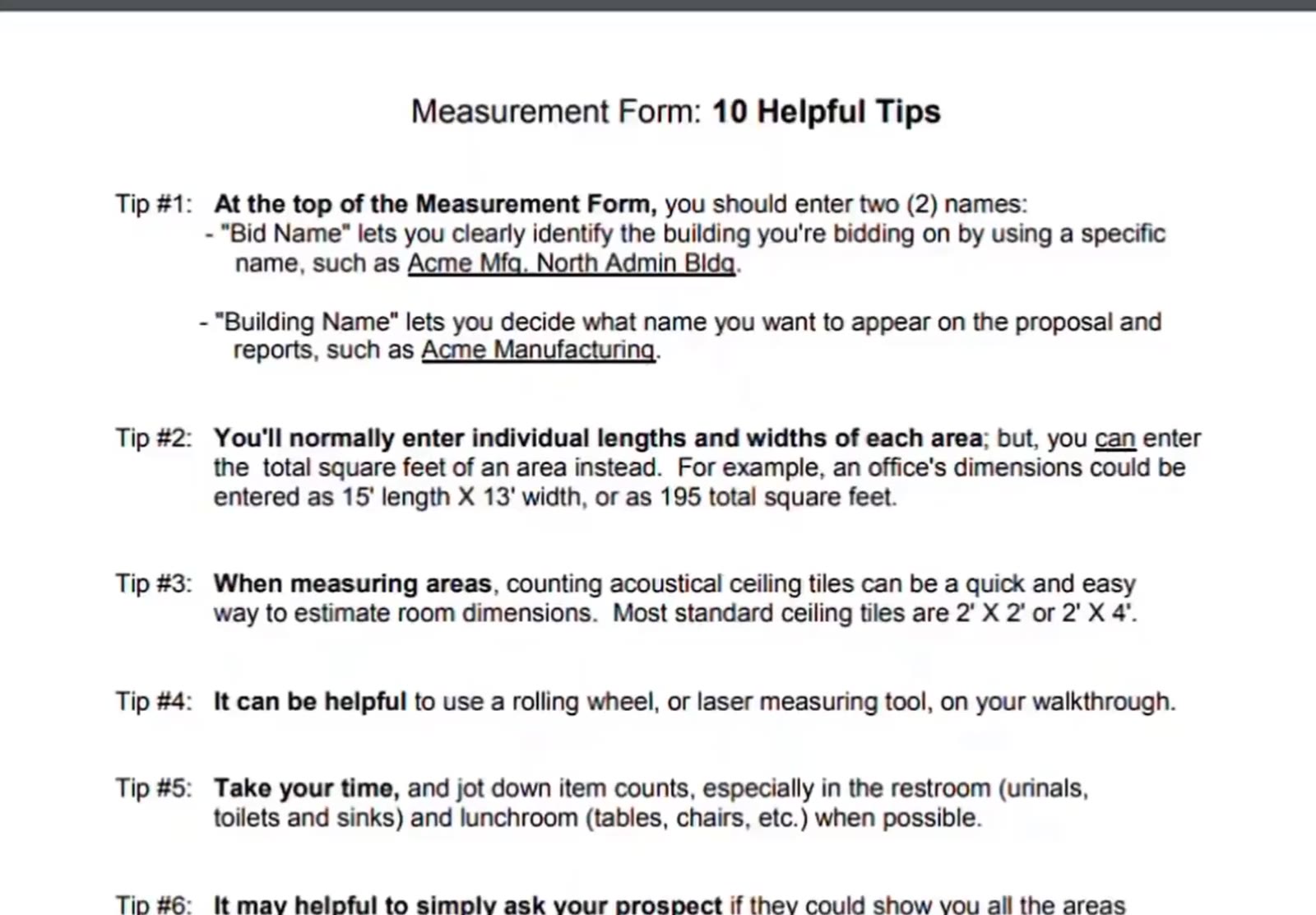The form opens on its 10 Helpful Tips page.