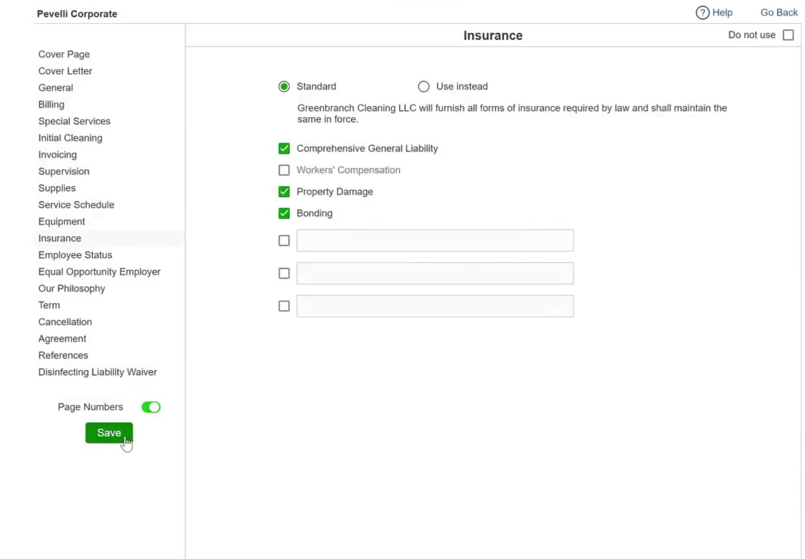 Click the green Save button at the bottom of the sidebar to preserve your adjustments.